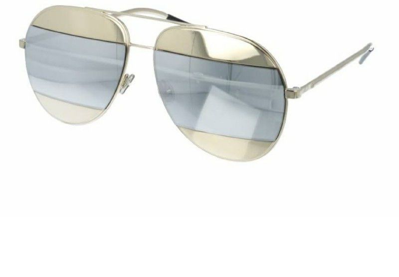 UV Protection Aviator Sunglasses (55)  (For Men & Women, Silver, Grey)