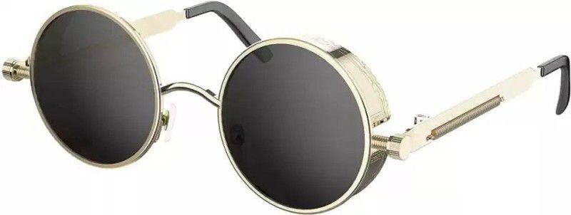 UV Protection Round Sunglasses (90)  (For Boys & Girls, Black)