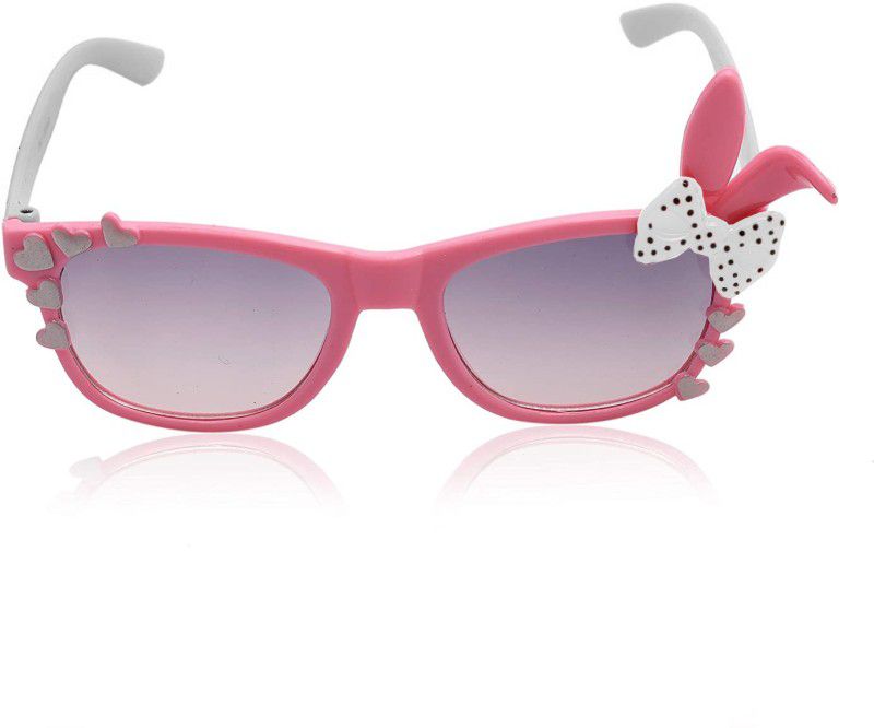 Gradient, UV Protection Rectangular Sunglasses (Free Size)  (For Girls, Black)