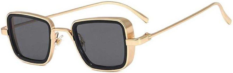 UV Protection Retro Square Sunglasses (Free Size)  (For Men & Women, Golden)