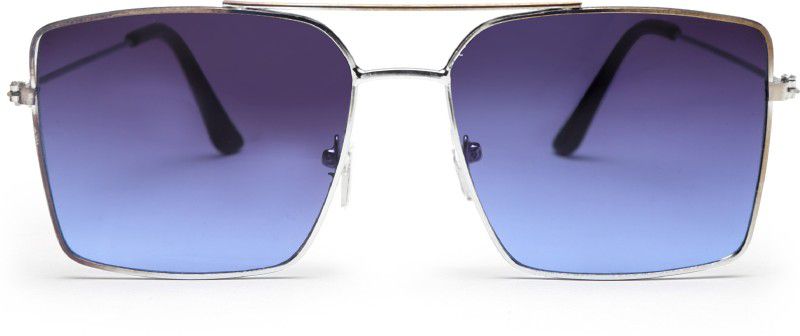 Rectangular Sunglasses  (For Men & Women, Blue, Yellow)