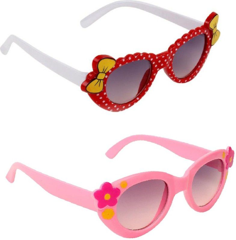 UV Protection, Gradient Cat-eye Sunglasses (45)  (For Girls, Grey)