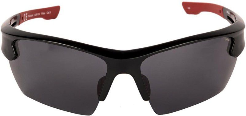 UV Protection, Riding Glasses Rectangular Sunglasses (75)  (For Men, Grey)