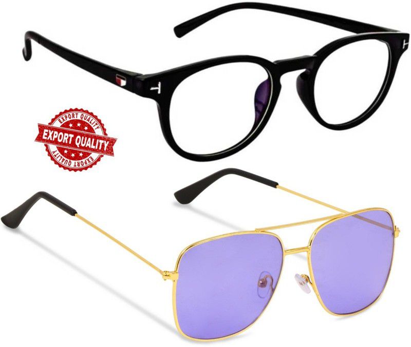 Oval Sunglasses  (For Men & Women, Violet)
