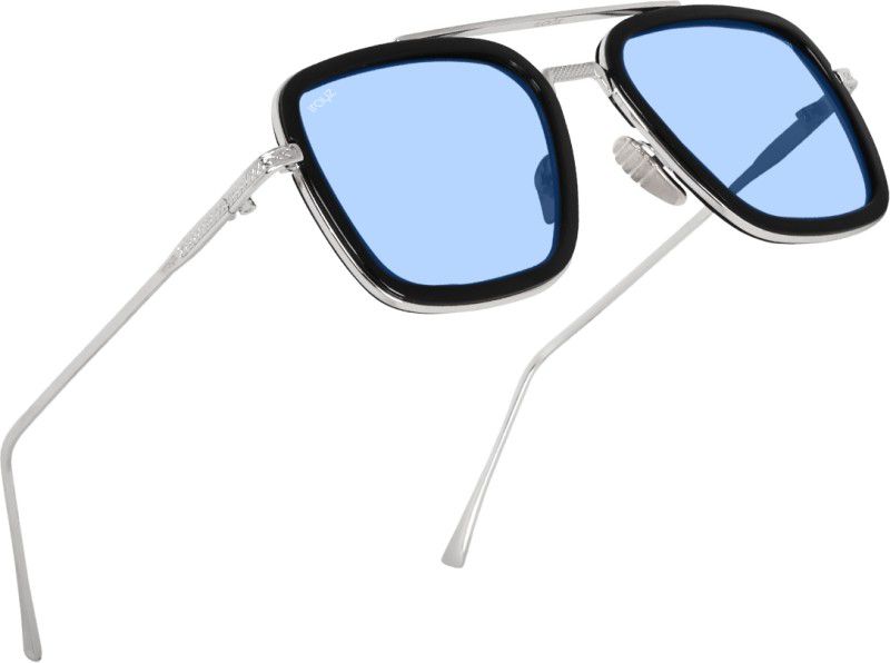 UV Protection, Riding Glasses, Gradient Rectangular Sunglasses (Free Size)  (For Men & Women, Blue)