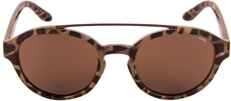UV Protection, Riding Glasses Round Sunglasses (52)  (For Women, Brown)