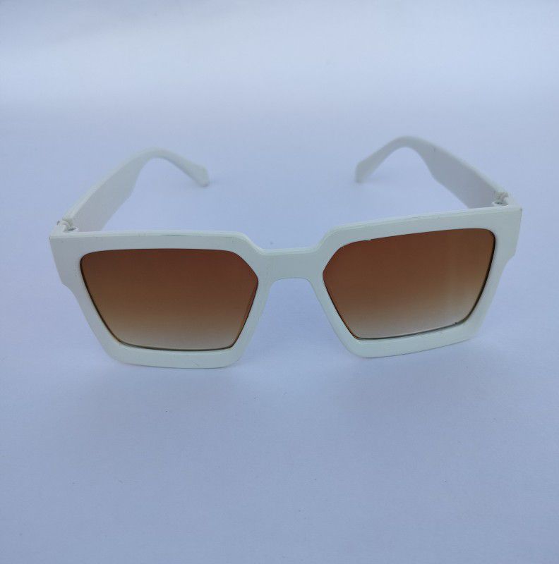 UV Protection Retro Square, Oval, Round, Wayfarer, Rectangular Sunglasses (50)  (For Men & Women, Brown)