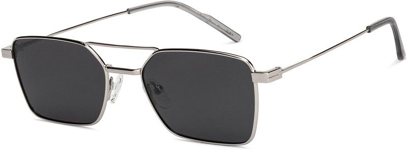 Polarized, UV Protection Rectangular Sunglasses (54)  (For Men & Women, Grey)