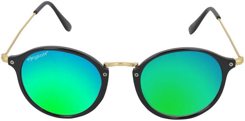 Mirrored Oval Sunglasses (55)  (For Boys & Girls, Green)