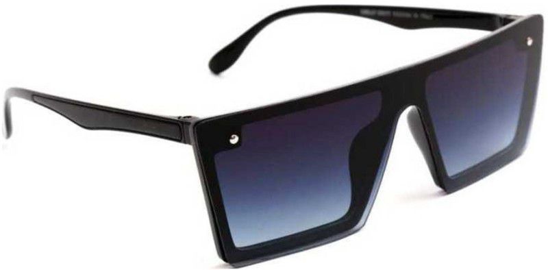 UV Protection, Gradient Retro Square Sunglasses (Free Size)  (For Boys & Girls, Black)