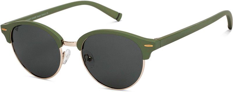 UV Protection, Polarized Clubmaster Sunglasses (51)  (For Men & Women, Grey)