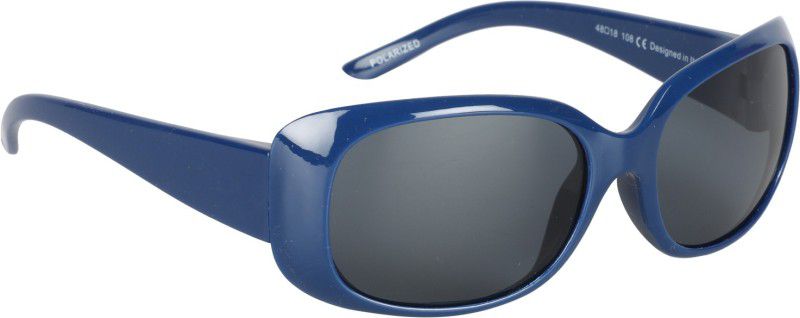Polarized Rectangular Sunglasses (49)  (For Boys & Girls, Grey)