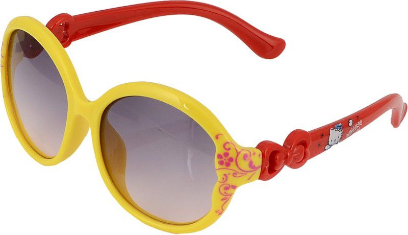 Polarized, Riding Glasses, UV Protection Over-sized Sunglasses (49)  (For Boys & Girls, Yellow)