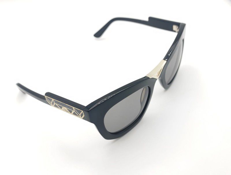 UV Protection Cat-eye, Clubmaster Sunglasses (Free Size)  (For Men & Women, Black)