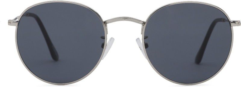 UV Protection, Polarized Round Sunglasses (Free Size)  (For Men & Women, Grey)
