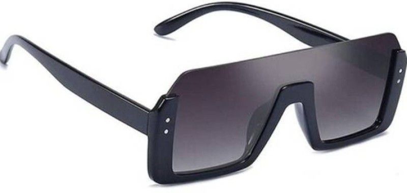 Retro Square, Wayfarer, Aviator, Sports, Over-sized Sunglasses  (For Men & Women, Black)