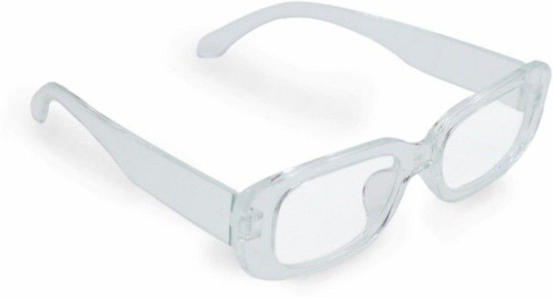 Polarized, UV Protection Rectangular Sunglasses (55)  (For Men & Women, Clear)