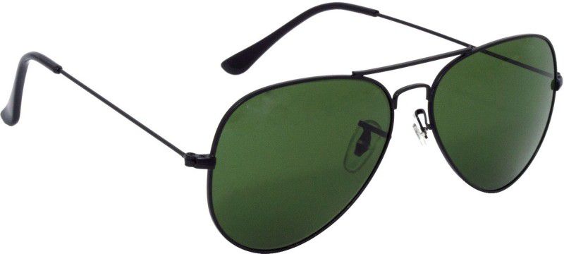 UV Protection Aviator Sunglasses (56)  (For Men & Women, Black, Green)