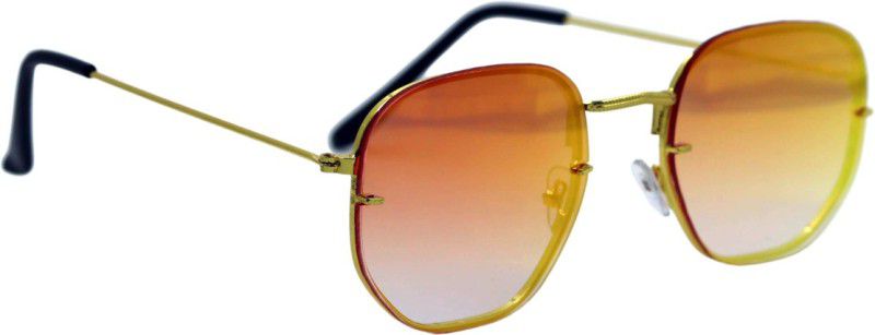UV Protection Aviator, Clubmaster Sunglasses (Free Size)  (For Men & Women, Orange)