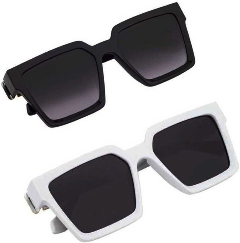 Others Wayfarer, Retro Square Sunglasses (50)  (For Men & Women, Black)