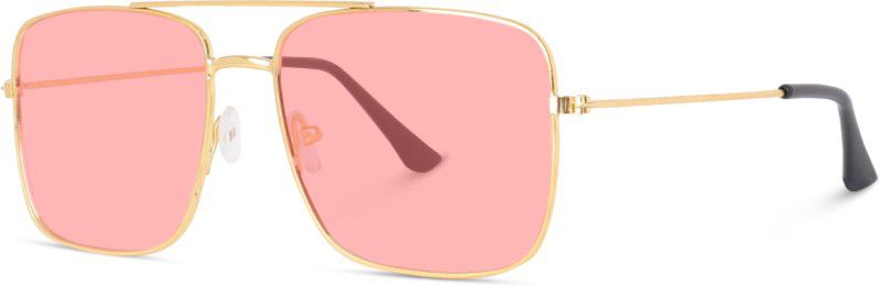 UV Protection Rectangular Sunglasses (Free Size)  (For Boys & Girls, Pink)