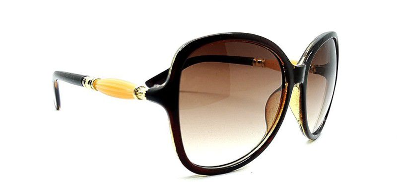 UV Protection, Polarized, Riding Glasses, Others Oval, Over-sized Sunglasses (Free Size)  (For Women, Brown)