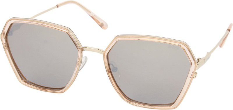 Gradient Aviator Sunglasses (58)  (For Women, Silver)