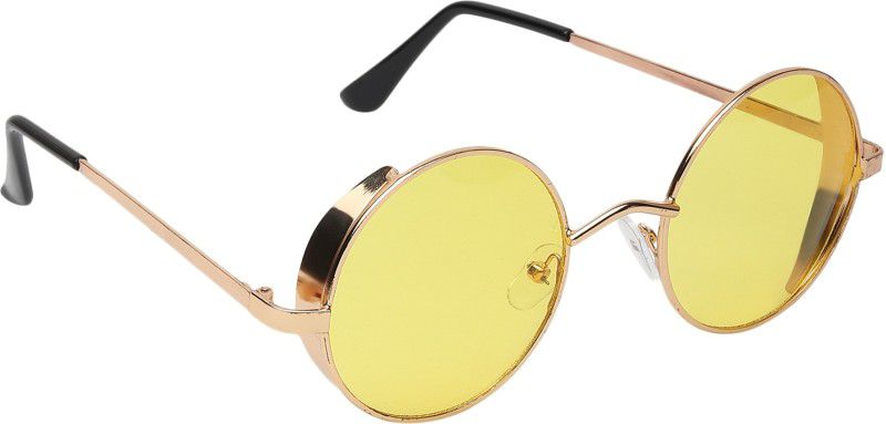 Night Vision, UV Protection Round Sunglasses (40)  (For Men & Women, Yellow)