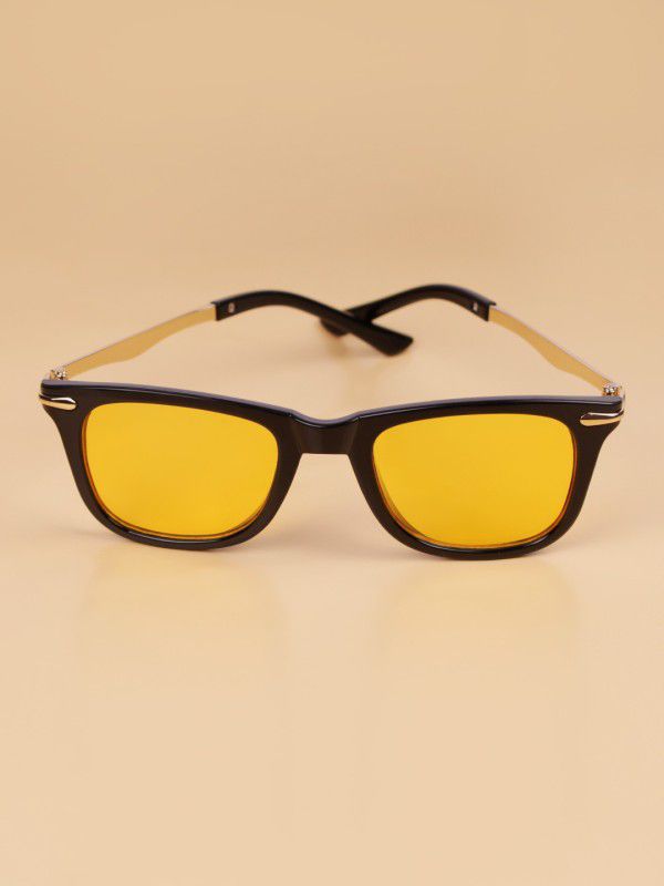 UV Protection Wayfarer Sunglasses (Free Size)  (For Boys & Girls, Yellow)