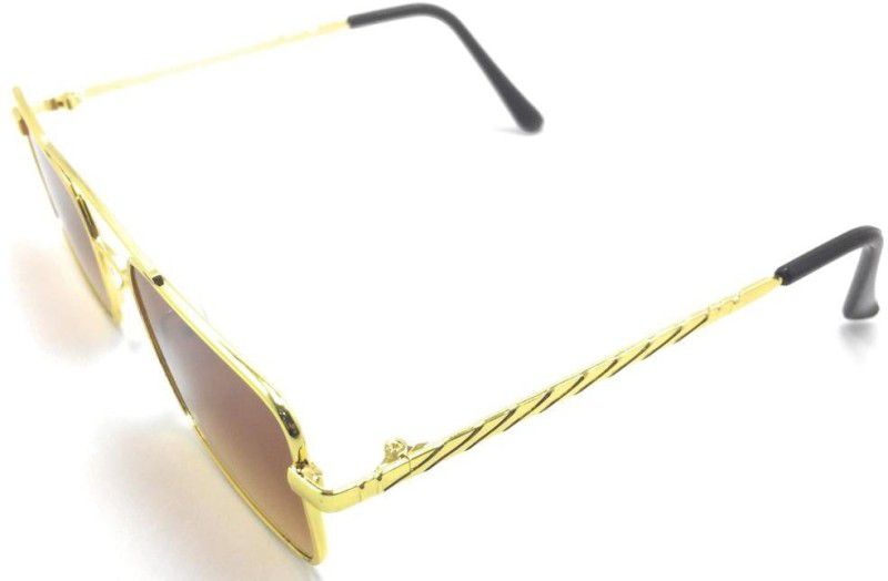 Mirrored, UV Protection Rectangular Sunglasses (54)  (For Men & Women, Brown)