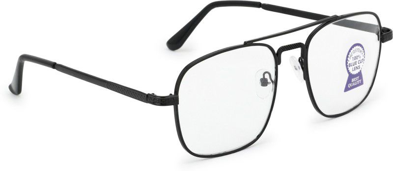UV Protection Retro Square Sunglasses (55)  (For Men, Clear)