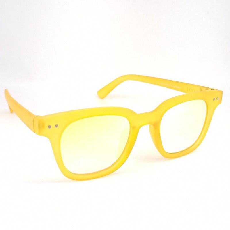 UV Protection, Mirrored Wayfarer Sunglasses (Free Size)  (For Boys & Girls, Yellow)