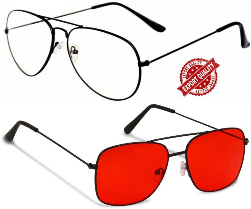 UV Protection Aviator Sunglasses (48)  (For Men & Women, Red)
