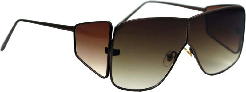 UV Protection Wayfarer, Sports, Clubmaster, Rectangular, Retro Square, Shield Sunglasses (Free Size)  (For Men, Brown)