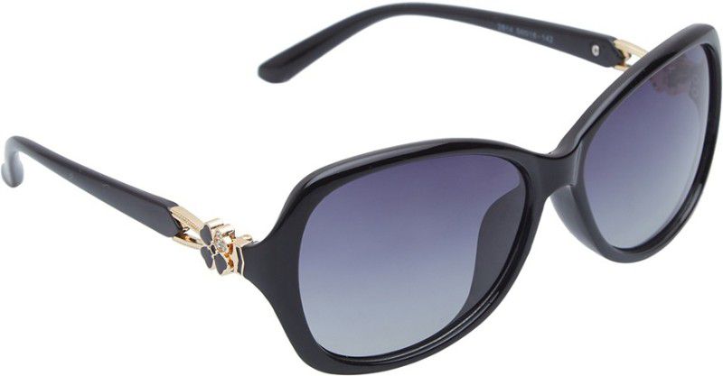 Polarized Over-sized Sunglasses (52)  (For Women, Violet)