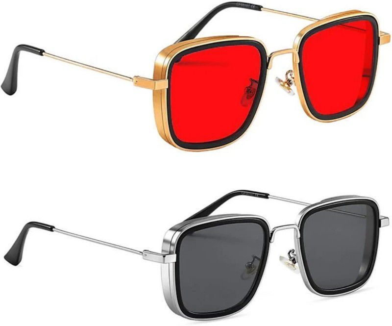 UV Protection, Mirrored Shield Sunglasses (Free Size)  (For Men & Women, Multicolor)