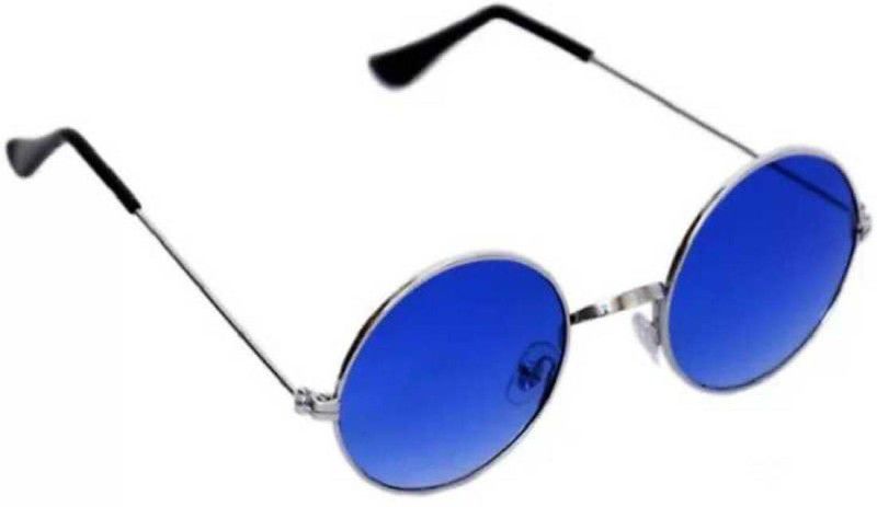 Riding Glasses Round Sunglasses (15)  (For Men & Women, Blue)