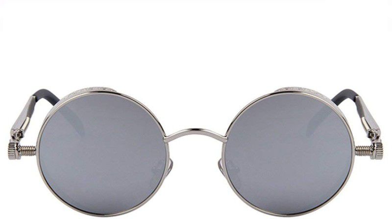 UV Protection Round Sunglasses (55)  (For Boys & Girls, Grey)