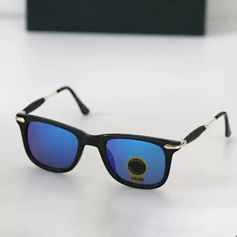 UV Protection Retro Square Sunglasses (45)  (For Men & Women, Blue)