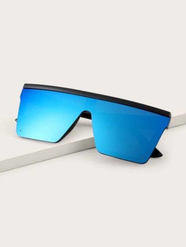 UV Protection, Mirrored Retro Square Sunglasses (Free Size)  (For Boys & Girls, Blue)