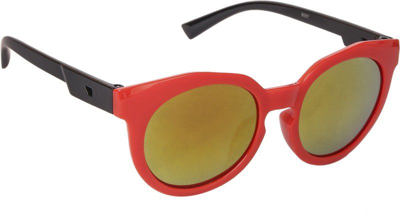 UV Protection Oval Sunglasses (Free Size)  (For Boys & Girls, Yellow)