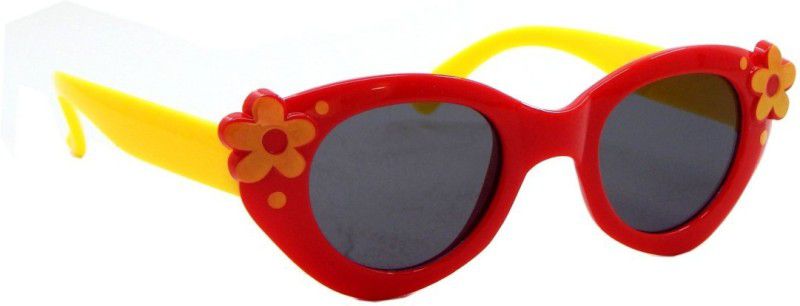UV Protection Cat-eye Sunglasses (55)  (For Girls, Black)