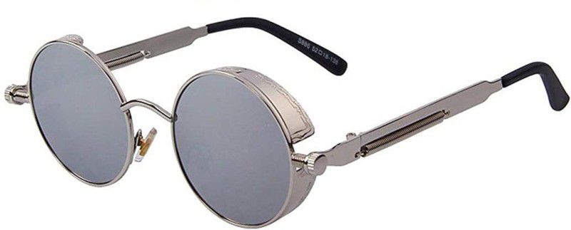 UV Protection, Gradient, Polarized Round Sunglasses (Free Size)  (For Men & Women, Grey)