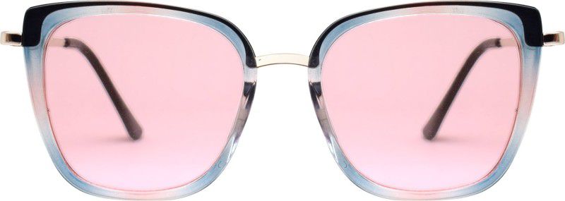 UV Protection Butterfly Sunglasses (54)  (For Women, Pink)