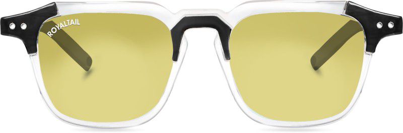 Polarized Retro Square Sunglasses (52)  (For Men & Women, Yellow)