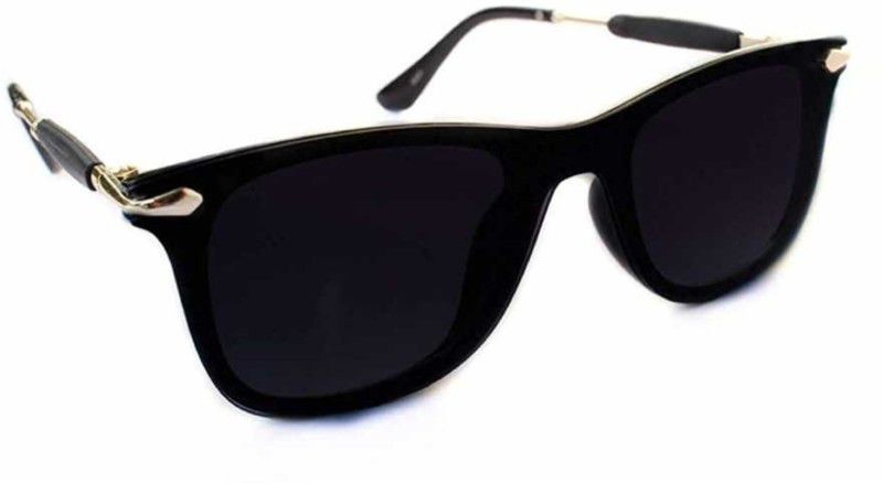Polarized, Gradient, Mirrored, UV Protection Wayfarer Sunglasses (Free Size)  (For Men & Women, Black)
