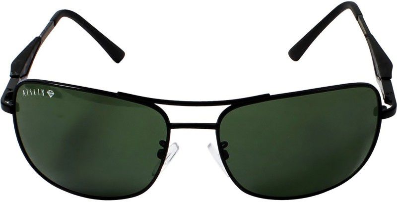 Toughened Glass Lens, UV Protection Wayfarer, Wrap-around Sunglasses (62)  (For Men, Green)