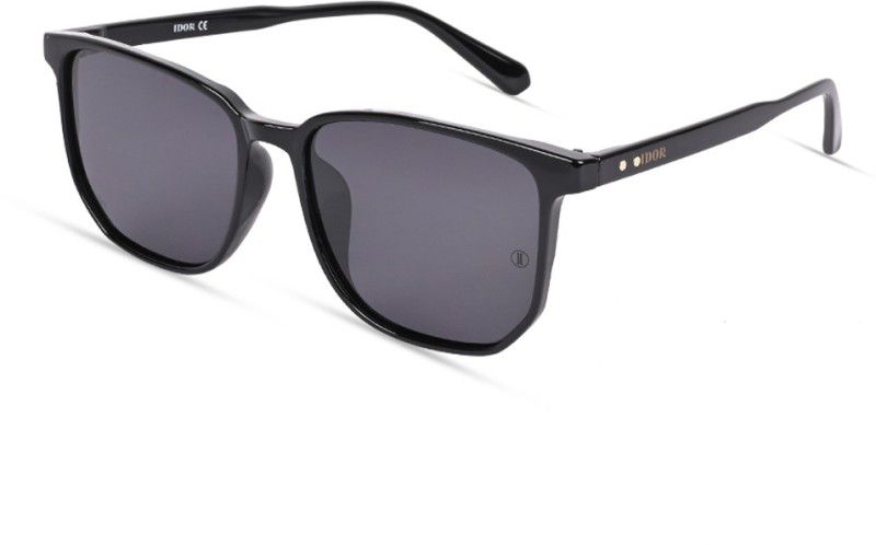 Polarized, UV Protection Wayfarer Sunglasses (Free Size)  (For Men & Women, Black)