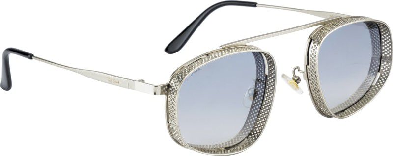 UV Protection Aviator Sunglasses (60)  (For Men & Women, Blue, Silver)