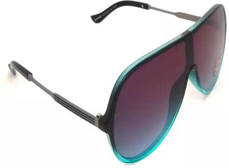 Polarized, UV Protection Shield Sunglasses (27)  (For Men & Women, Black)
